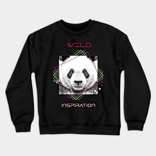 Panda Bear Wild Nature Animal Illustration Art Drawing Crewneck Sweatshirt